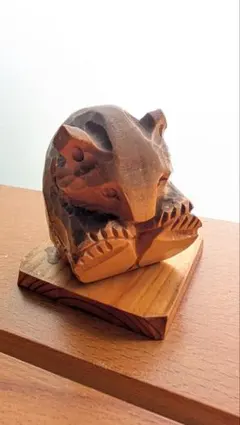 n*☆様 北海道　足寄町　木彫りのクマ　どんころ熊　置物　民芸品