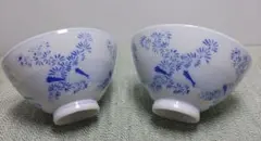 昭和レトロ大正レトロメダカ好きに！茶碗☆水草とメダカ柄☆超希少品骨董茶碗のサムネイル