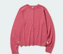 UVカットクルーネックカーディガン　ピンク