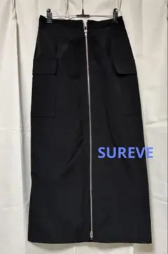 最終値下げ⭐︎未使用品⭐︎SUREVE タイトスカート フロントジップ ブラックＬのサムネイル