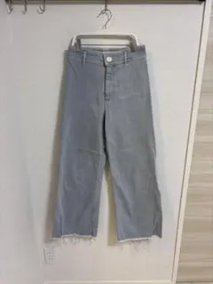 ZARA ライトブルー ワイドパンツ 36