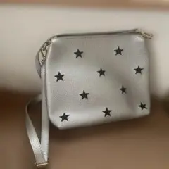 シルバー 星柄 ショルダーバッグ