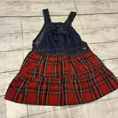 OshKosh B'goshオシュコシュ　デニム ジャンパースカート　90センチのサムネイル