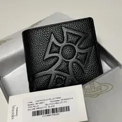 Vivienne Westwood 型押し 黒　二つ折り財布　961VW611のサムネイル