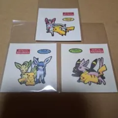 ポケモンパンシール　25周年　ピカチュウ&ニンフィア等(ブイズ3枚セット)
