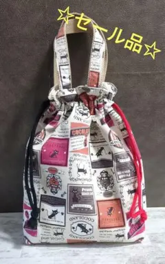 巾着トートマチ有り　猫ネコねこ