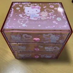 ハローキティ 3段小物収納ボックス