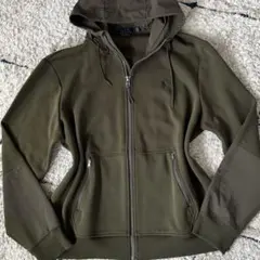 【美品✨】ポロラルフローレン　パーカー　異素材　切替　ポニー刺繍　フード　Ｌ