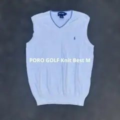 ラルフローレン ニットベスト PORO GOLF 白 M