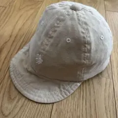 POLO BABY ベビーキャップ ベージュ キッズ帽子 シンプル
