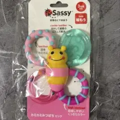 【新品未使用】sassy 歯固め　カミカミみつば　ピンクのサムネイル
