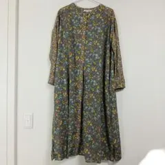 ADIEU TRISTESSEリバティ花柄ワンピースブルー - メルカリ
