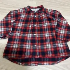チェック柄長袖シャツ 100サイズ　無印