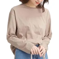 【グリーンレーベルリラクシング】カットソー　長袖　ロングスリーブ　ロンT 美品