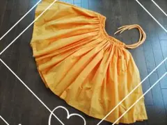 ★71cm紐パウスカート★オレンジ色★フラダンス用衣装★ステージ衣装フラダンス用