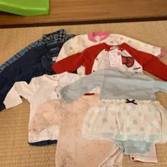 ロンパースセット　女の子　80cm カーディガン　秋　冬