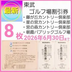 東武ゴルフ場　ご優待割引券 8枚　株主優待券