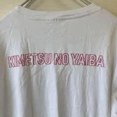 GU☆ジーユー鬼滅の刃プリントシャツ/XL/ホワイト系/レディース