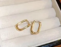 新品⭐️イヤリング レディース ピアス フープイヤリング ジュエル 長方形