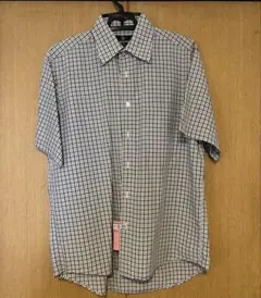 Aquascutum 半袖チェックシャツ Mサイズ