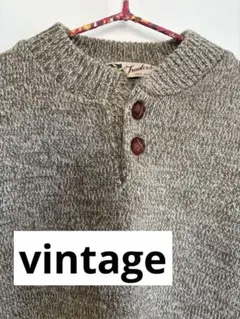 Traders トレーダーズ　ヴィンテージ アクリルニット　茶色