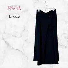 MONICA ラップスカート ブラック ロング丈 Lサイズ ビジュアル