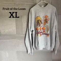 Fruit of the Loom 【XL】 秋の収穫 トレーナー 裏起毛