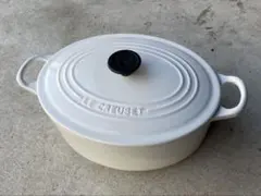 美品LE CREUSET ル・クルーゼ ココット オーバル25cm ホワイト レジェ・オーバル・プレート 25cm ホワイト | プレート・トレイ