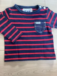 Lee ネイビー/レッド ストライプ 長袖Tシャツ
