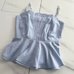 ⚠*i様 Herlipto Pearl-Strap Frill Topのサムネイル
