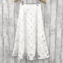 【 tocco closet 】チェック柄 レース シアーフレアスカート