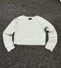 moussy グレー クロップド丈 スウェット