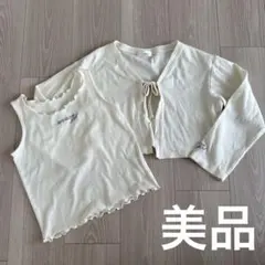 Jennie love girl タンクトップ　カーディガン130