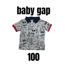 【ベビーギャップ】ディズニー　美品　半袖ポロシャツ　ミッキーフレンズ　100