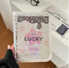 k A5 6リング　バインダー　星　ホワイト　白　シール帳　トレカ収納