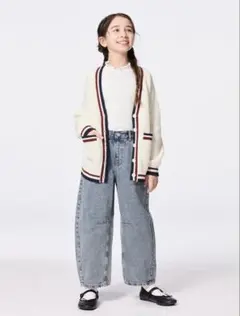 ジーユー バレルレッグパンツ キッズ