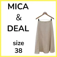 MICA&DEAL マイカアンドディール ホワイト ロング フレアスカート 38のサムネイル