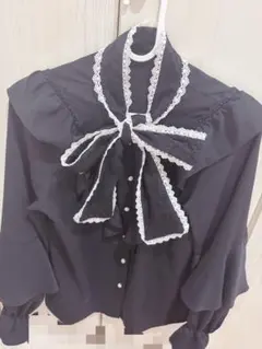 ROJITA レーシーリボン袖ボリュームブラウス