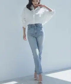 【anuans】Slim straight denim/スリムストレートデニム