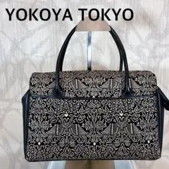 YOKOYA TOKYO 印伝風　ハンドバッグ　総柄 レザー　本革　 R