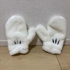 ディズニー　ミッキーミトン型手袋 ホワイト