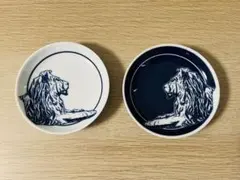 【未使用品】三越オリジナル 波佐見焼 ライオン 小皿 2枚セットのサムネイル