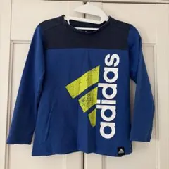adidas アディダス 長袖カットソー ブルー　130