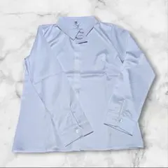 【未着用】Lalapala 光沢サテンブラウス ホワイト Mサイズ