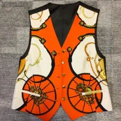 HERMES ベスト ジレ LE TAROT ヴィンテージ HERMES - 美品 Vintage エルメス HERMES ベスト ジレ 総柄