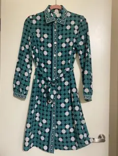 【匿名配送】エニファム★anyFAM★ワンピース★シャツ★レトロ柄★水玉★前開き