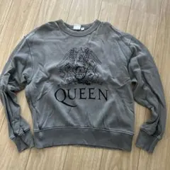 GU ウォッシュドスウェットプルオーバー QUEEN グレー MEN S