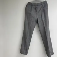 PLST グレンチェック柄 テーパードパンツ M