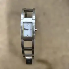 0048CKカルバンクライン スクエ K4111 ホワイト ドレスウォッチ