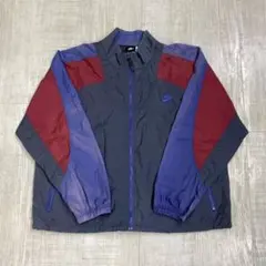 00s NIKE マルチカラー ナイロン ジップアップ トラック ジャケット M